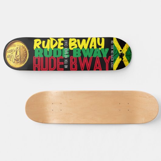 RUDE BWAY 8 1/4 "Skateboard Deck Skateboard (Horizontaal)