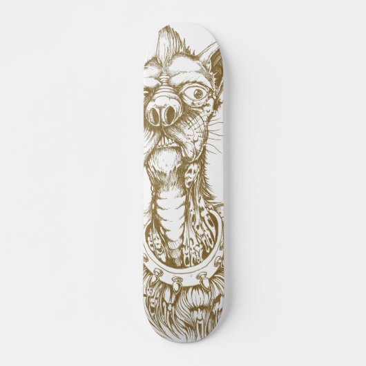 Rude Dog-ontwerp op hout Skateboard (Voorkant)