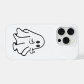 Rude Ghost – Funny Offensive Halloween iPhone Case Hoesje (Achterkant horizontaal)
