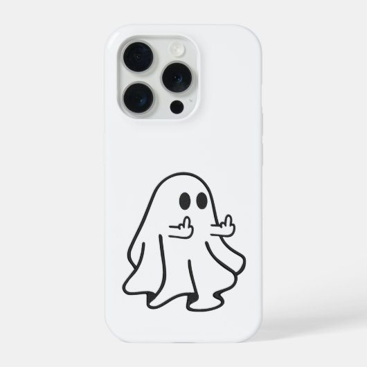 Rude Ghost – Funny Offensive Halloween iPhone Case iPhone Hoesje (Achterkant)
