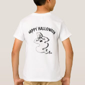 Rude Ghost - Trick or treat en Happy Halloween T-shirt (Achterkant)