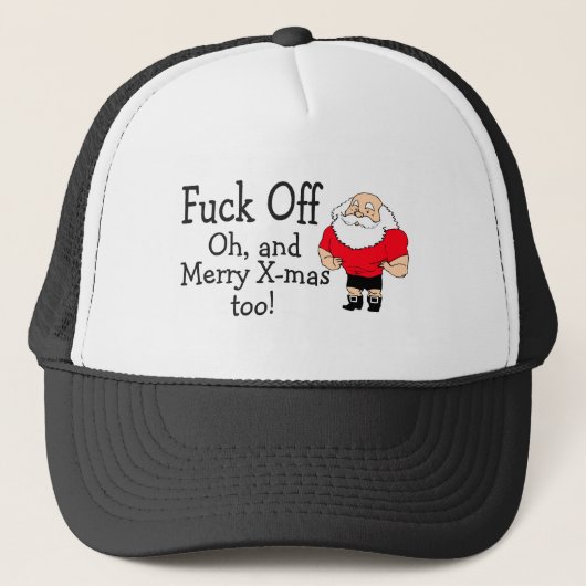 Rude-kerstgroet Trucker Pet (Voorkant)