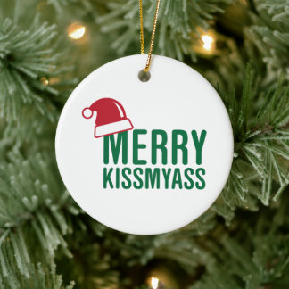 Rude Kerstmis Keramisch Ornament