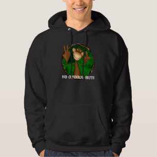 Rude Monkey Hoodie die de vogel viert, Swear Monke