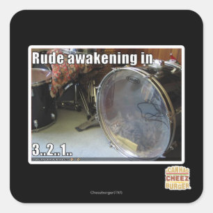 Rude ontwaken in vierkante sticker