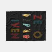 Rude Zero S Gegeven Gebarentaal ASL  Doof Fleece Deken (Voorkant (Horizontaal))