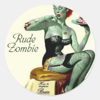 Rude Zombie "The First Bite" Ronde Sticker