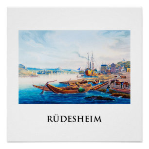 Rüdesheim, Duitsland 01B Perfect Poster