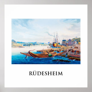 Rüdesheim, Duitsland 01B Poster