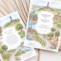 Rüdesheim Duitsland Aquarel Rijndal Bruiloft