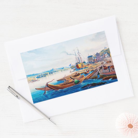 Rüdesheim, Duitsland Rechthoekige Sticker (Envelop)