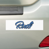 Rudi Nom bleu Aufkleber Sticker Autoaufkleber (En voiture)