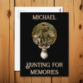 Rudige Jager Herten Gewei Herinneringen Foto Briefkaart