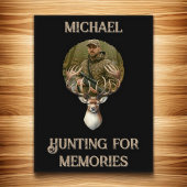 Rudige Jager Herten Gewei Herinneringen Foto Briefkaart