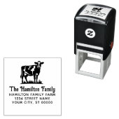 Rudimentaire melkkoe #1 naam retouradres  zelfinktende stempel (In situ)