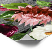 Rudimentaire Plank Bloem Motief Lege XL Doe-Het-Ze Poster (Hoek)