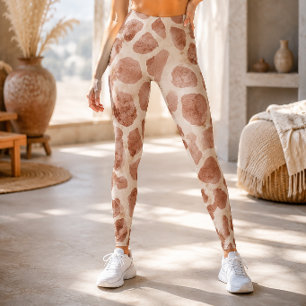 Rudimentaire Waterverf Giraffe Dierprint Leggings