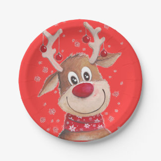 Rudolf de Red Nose Reindeer Tableware Papieren Bordje