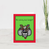 Rudolf de Red-Nosed Deer-Mouse kerstkaart Kaart (Voorkant)