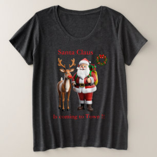 Rudolf de rendier met de rode neus grote maat t-shirt