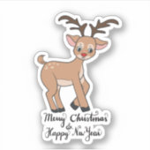 Rudolf de rendieren sticker (Voorkant)