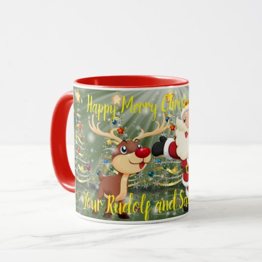 Rudolf en Santa Claus Mok (Voorkant links)