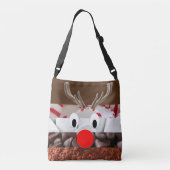 Rudolf herten snoep ingrediënt crossbody tas (Achterkant)