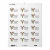 Rudolf het gezicht van het gemaskerde renderlabel etiket (Full Sheet)