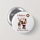 Rudolf, het rode rendier ronde button 5,7 cm (Voorkant /achterkant)