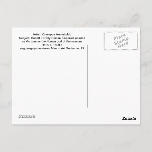 Rudolf II van Giuseppe Arcimboldo Briefkaart (Achterkant)