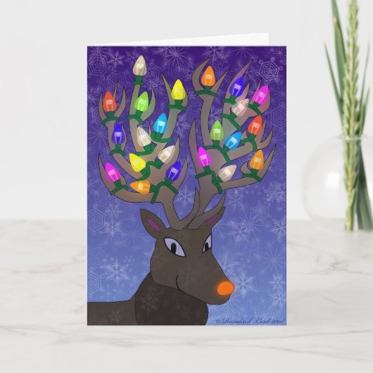 Rudolf-kerstkaart Feestdagen Kaart (Voorkant)