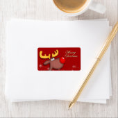 Rudolf-Label met kerstcadeaus Etiket (Insitu)