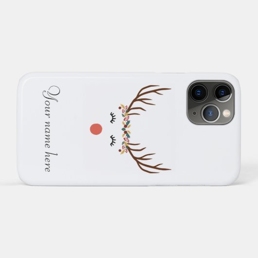 Rudolf met kroon Case-Mate iPhone case (Achterkant (horizontaal))