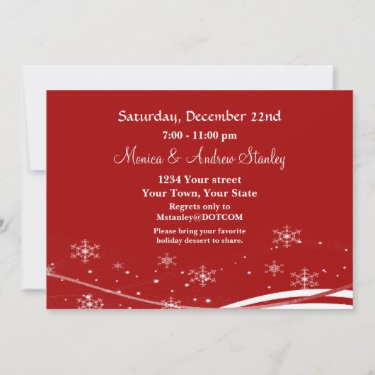 Rudolf Reindeer Company Kerstparty Kaart (Achterkant)