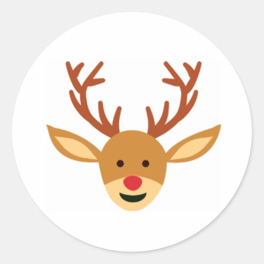 Rudolf the Red-nosed Reindeer Christmas Sticker (Devant)