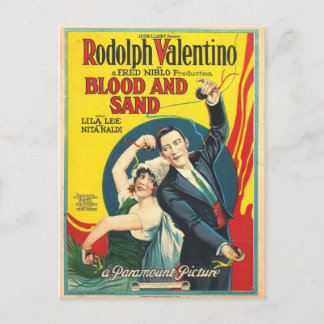 Rudolf Valentino Blood Sand Poster Briefkaart