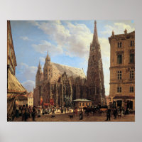 Rudolf von Alt St. Stephen's Cathedral in Wenen