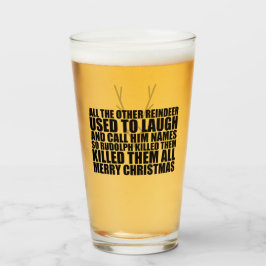 Rudolph Beer Glass | Bah Humbug Beer Glass Glas