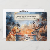 Rudolph & Belle at the Beach - Carte de voeux 5x7 (Devant / Derrière)