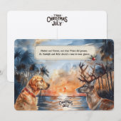 Rudolph & Belle at the Beach - Carte de voeux 5x7 (Devant / Derrière)