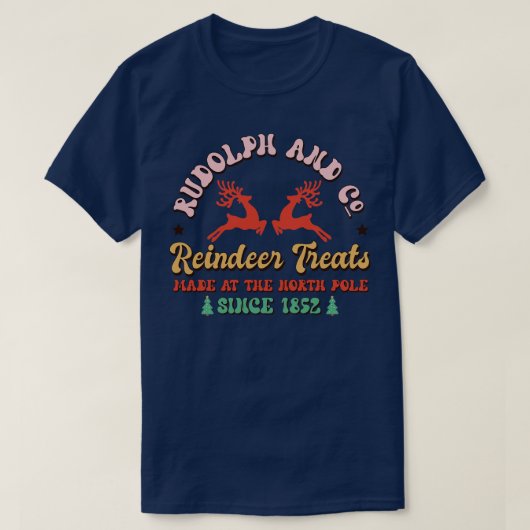 Rudolph Co fijne rendieren trakteert T-shirt (Design voorkant)