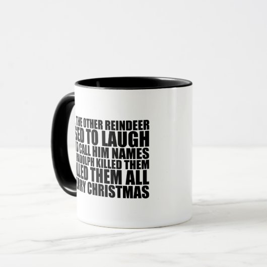 Rudolph Coffee Mok | Bah Humbug Mok (Voorkant links)