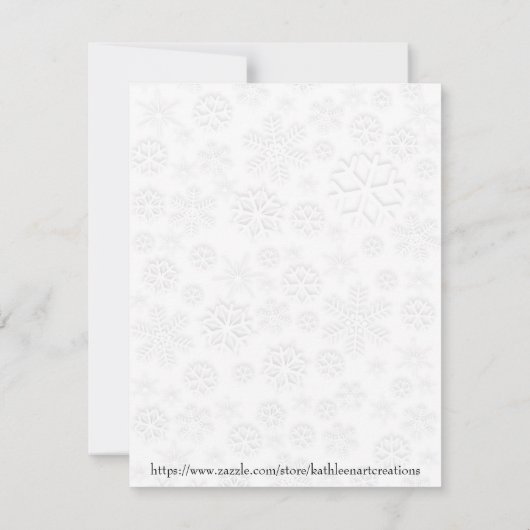 Rudolph dans une carte de Noël Joyeuse à Blizzard (Dos)