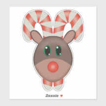 Rudolph de Red-Nosed Reindeer Candy Cane