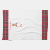 Rudolph de Rendier Custom Monogram Kerstmis Theedoek (Horizontaal)