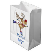 Rudolph de rendierschaatsen medium cadeauzakje (Voorkant Gekanteld)