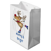Rudolph de rendierschaatsen medium cadeauzakje (Achterkant Gekanteld)