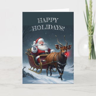 Rudolph de Rode Neus Bongo! Feestdagen Kaart