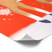 Rudolph de rode neus rendier art print (Hoek)