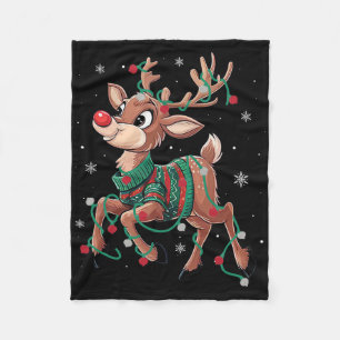 Rudolph De Rode Neus Rendier Voor Kinderen En Kers Fleece Deken